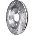thumbnail image 6 of Detroit Axle - Rear Brake Rotors for Nissan Murano Quest Pathfinder Infiniti M35h M37 JX45 M56 FX45 FX35 FX37 Q50 Q70 Q60 QX60 Q70L QX70, Drilled & Slotted Disc Brake Rotors: 12.13" inch Rotor, 6 of 8