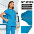 thumbnail image 4 of VIAOLI Women's Scrubs Set - V-Neck Top with 8 Pocket Jogger Pants and Comfortable Fit - Medical Uniforms for Nurse Professionals, 4 of 6