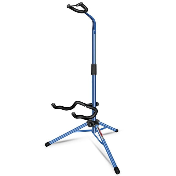 Heavy-Duty Adjustable Guitar Stand, Tripod Floor Stand with Protective Support & Foldable Design for Acoustic, Electric, and Bass Guitars