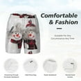 thumbnail image 4 of Kdxio Christmas Snowman With Hat Print Men'S Swim Trunks With Compression Liner 7 Inch Inseam Quick Dry Swim Shorts, 4 of 7