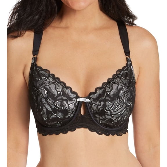 Women's Parfait 6922 Charlotte Lace Unlined Underwire Bra (Black Onyx 34G)