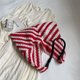 thumbnail image 5 of Bolso Mano Y Hombro Punto para Mujer Viajes () Blanco Rojo, 5 of 7