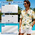 thumbnail image 5 of Yuyamidu Couples Vacation Outfits Matching Sets Mens Hawaiian Button Down Shirt Womens Sundress Summmer Short Sleeve Henley Shirts for Men and Women Matching Hawaiian Outfits Man L, 5 of 6