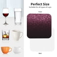 thumbnail image 6 of Yiaed Pink Glitter Sparkles A Print Leather Coasters for Drinks - Cup Coasters Coffee Table Kitchen Table Bar, Home & Office Gifts Handmade Drink Coasters-Square, 6 of 6