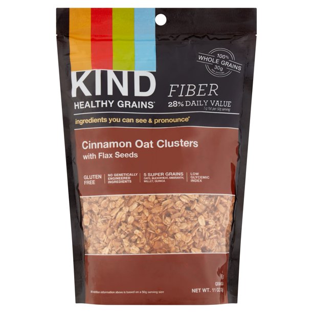 Kind Healthy Grains Cinnamon Oat Clusters with Flax Seeds Granola, 11 oz, 6 pack