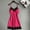 Hot Pink, variant on Women Satin Lace V Neck Lingerie Chemise Mini Teddy Nightgown Babydoll Sleep Dress Full Slips Sleepwear S-3XL