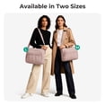 thumbnail image 3 of BAGSMART 17.3" Laptop Bag Briefcase, Computer Messenger Bag, Business Work Travel Laptop Shoulder Bag, Carrying Handbag Laptop Sleeve Case for Women & Men, Quilted Pink, 3 of 6