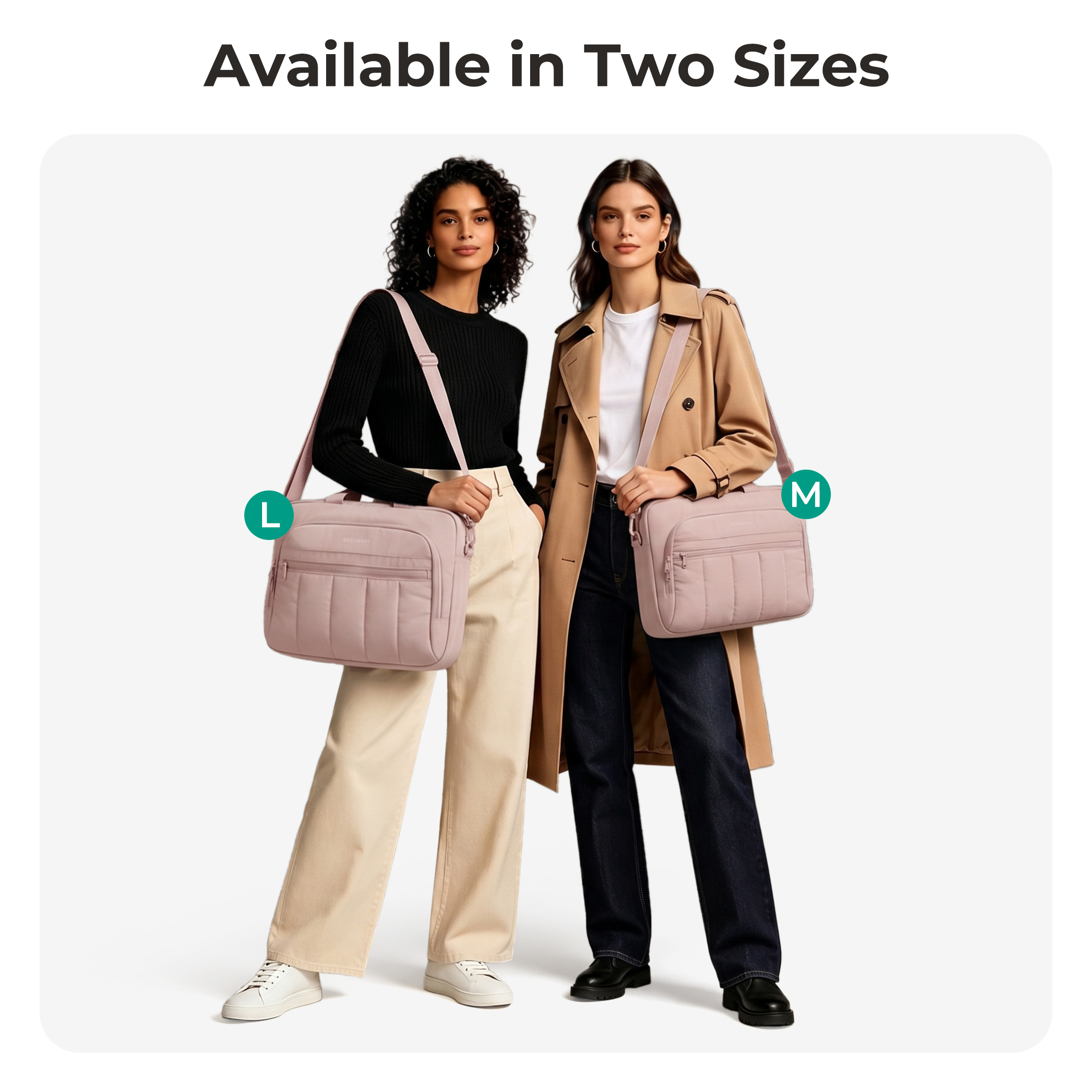 BAGSMART 17.3" Laptop Bag Briefcase, Pink photo 3