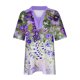 thumbnail image 5 of Fiudx Tops para Mujer Blusas Estampadas de Moda para Mujer, Camiseta de Manga Corta, Top con Cuello Vuelto, 5 of 5