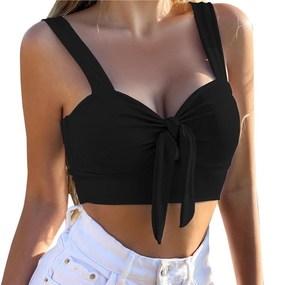 Sngxgn Camisoles for Women Basic Camis Undershirt Spaghetti Strap Tank Top(Black,M)