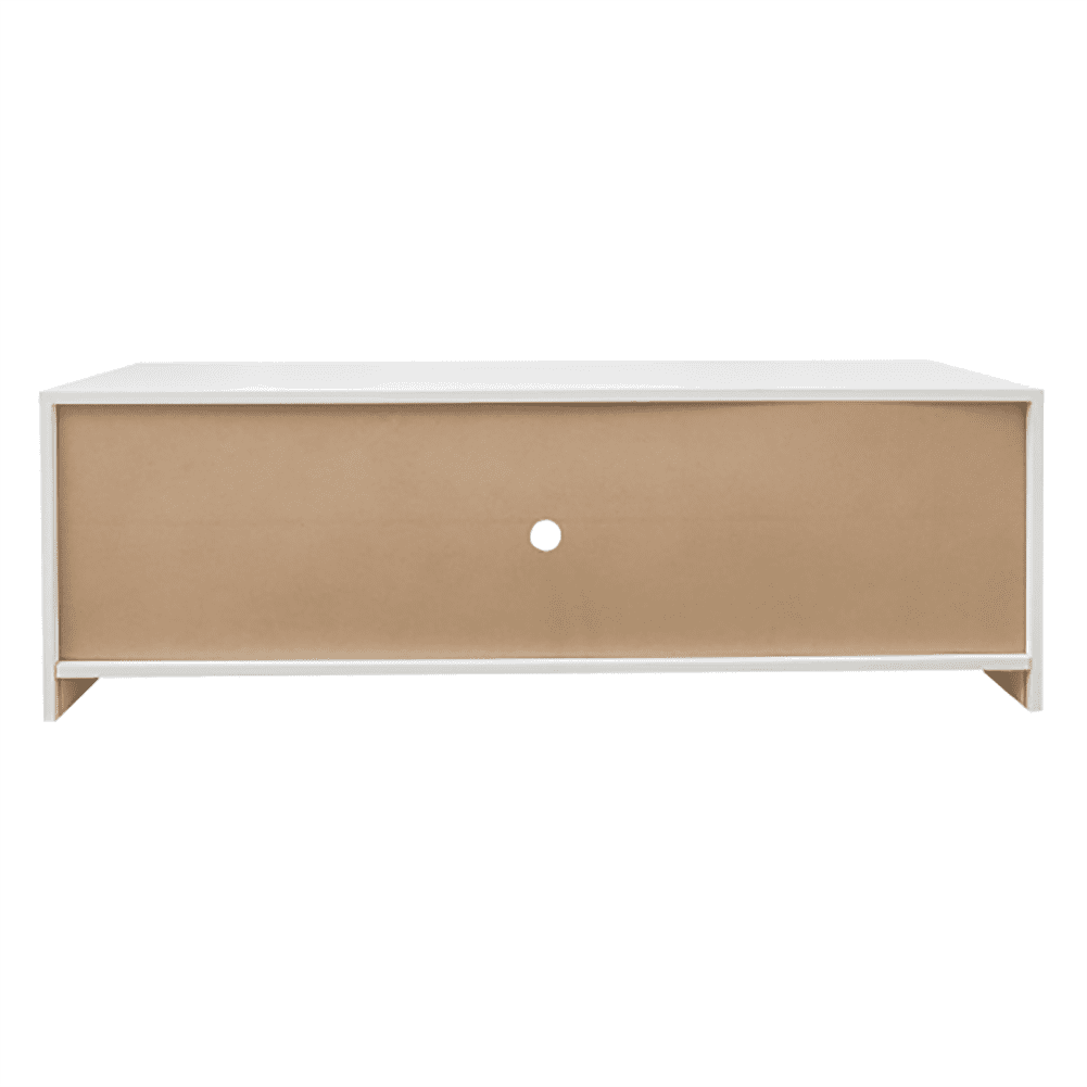 Kepooman TV Stand, TV Cabinet with Drawers and Shelves, Modern TV Stand with Led Light Suitable for Living Room and Bedroom, White Kepooman TV Stand, TV Cabinet with Drawers and Shelves, Modern TV Stand with Led Light Suitable for Living Room and Bedroom, White