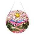thumbnail image 2 of QTOCIO Patterned Colorful Garden Disc Acrylic Pendant With Iron Chain, 2 of 4