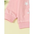 thumbnail image 6 of Wassery Kids Girl Boys Sweatshirt 6M 12M 2T 3T 4T 5T 6T Toddler Fall Clothes for Boys Girls Long Sleeve Crew Neck Letter Stars Print Pullover Tops, 6 of 8
