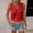 *Red, variant on ClodeEU Women's V Neck Sleeveless Tank Top with Cutout Patchwork ,Solid Color Casual Camisole White,Womens Plus M