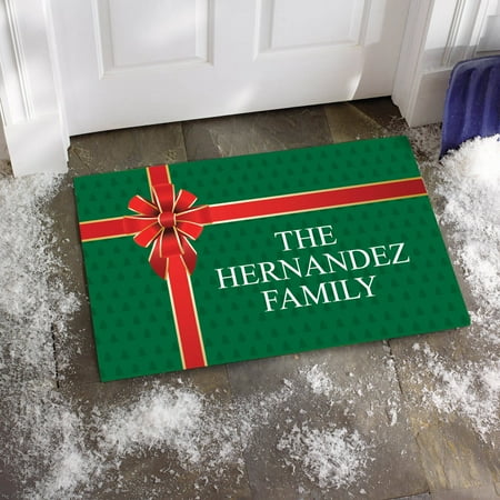Personalized Gift Wrapped Family Doormat, Available in Different Sizes