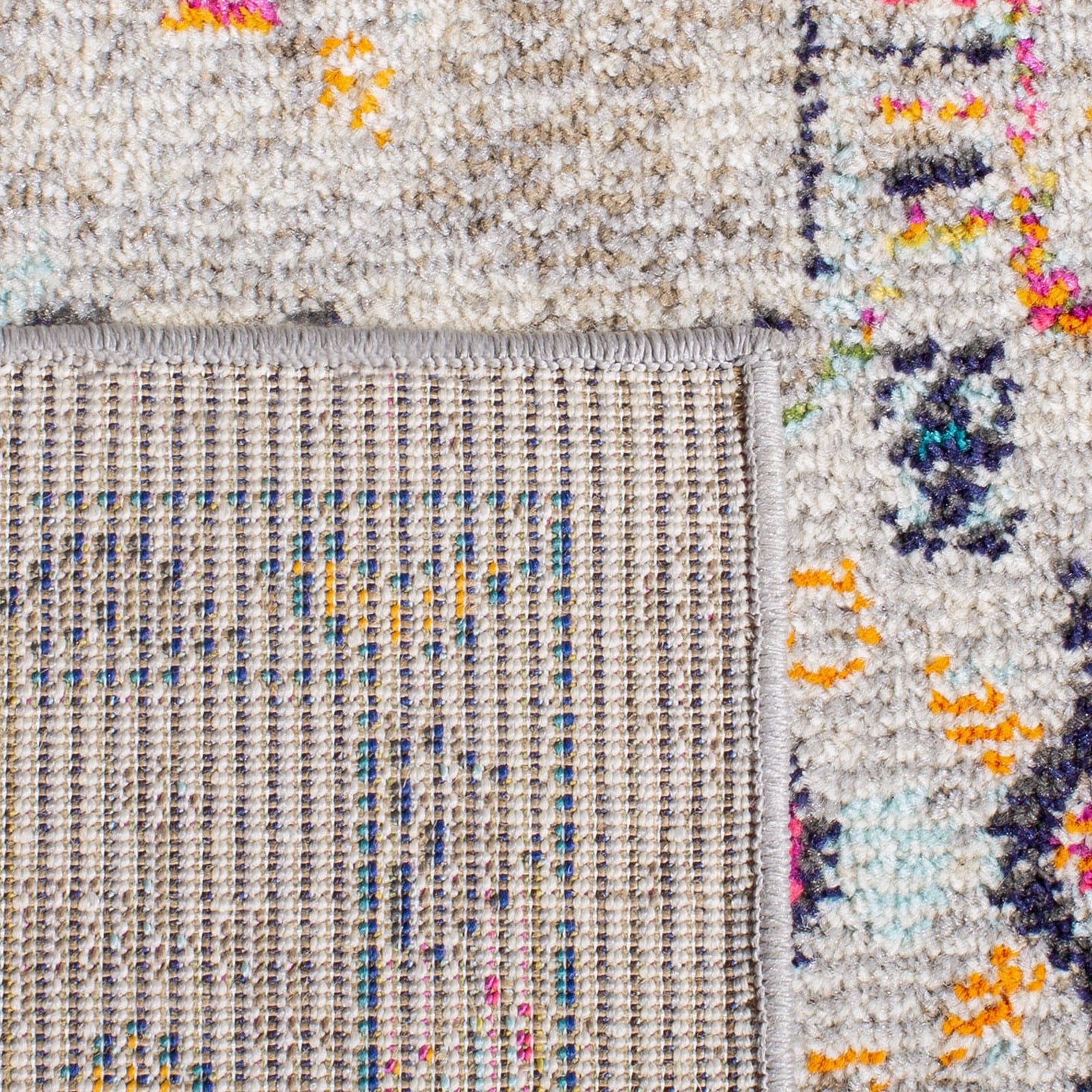 SAFAVIEH Madison Trenton Vintage Traditional Runner Rug, Grey/Blue, 2' x 8'