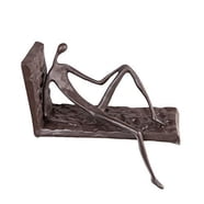 Danya B. Birds On Books Bookend Set - Rustic Bronze Resin Decor For Shelf Or Mantle