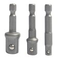 thumbnail image 1 of Adaptador de Tornillo de Extensión de Soporte de Broca de 3 Piezas 1/2 "3/8" 1/4 " Sunnimix Adaptador de broca, 1 of 7