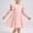 Pink, variant on Eltusu Summer Dresses for Girls, Crew Neck Short Sleeve Cotton Ruffle Sleeve Kids Clothes Blue Size 7-8T