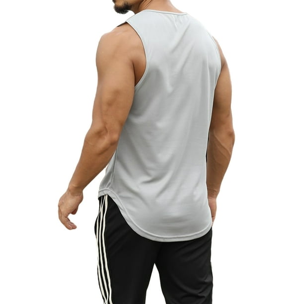 CVLIFE hommes coupe sèche Muscle débardeur chemise sans manches couleur  unie évacuation de l'humidité pull décontracté Sport gilet de base 