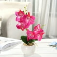 thumbnail image 2 of Artificial Butterfly Orchid Potted Bonsai with Pot Fake Plants for Home Bedroom Living Room Decoration, 2 of 3