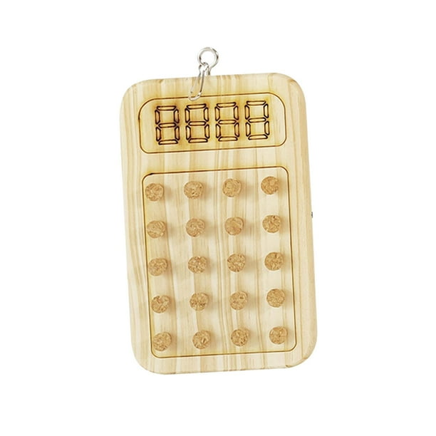 Juguete para loros con tapón para morder, juego de corcho, divertido juego para pájaros resistente a las mordeduras Calculadora
