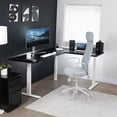 thumbnail image 2 of VIVO Electric 78" x 55" Stand Up Corner Desk, Black Table Tops, White Frame, 2 of 8