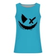 thumbnail image 6 of UVEASISHA Men's Novelty Sleeveless Tank Tops Gothic Spooky Face Print Sleeveless Tshirt Breathable Lightweight Muscle Shirt Halloween Casual Top for Party Streetwear Sky Blue S, 6 of 6