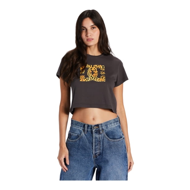 Playera Dc Shoes Dc Star Fill Crop Tee Para Mujer Color Negro Modelo ADJZT03062KVJW