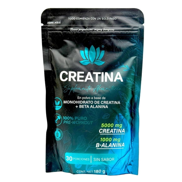 Creatina Beta Alanina 180 g Sin sabor Pure Health.