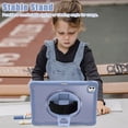 thumbnail image 4 of Dteck Case for iPad Pro 13 inch M4 2024,Military Grade Shockproof Silicone Cover 360° Rotatable Stand- Shoulder Strap- Handle- Pencil Holder,Grey, 4 of 7