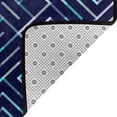 thumbnail image 3 of DouZhe Tapis de Zone Motif Rayures Labyrinthe Antidérapant Lavable en Machine, Style Tapis Paillasson, 63x48 Pouces, 3 of 6