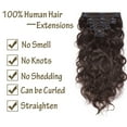 thumbnail image 3 of SEGO Clip in Hair Extensions Human Hair 100% Real Remy Hair 10-24 Inch Full Head Thick Hair Pieces Silky Curly Balayage Hair Cleanrance, 3 of 7