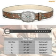 thumbnail image 7 of WHIPPY Western Genuine Leather Belt for Women Men Ladies Vintage Engraved Belt Cowboy Cowgirl Belt, 7 of 7