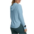 thumbnail image 2 of Amzcrzy 2026 Sun Protection Clothing Women Lightweight Upf 50+ Breathable Sun Shirts with Hoodie Long Sleeve UV Shirt with Thumb Holes for Hiking, Running, And Outdoor Sports Light Blue S, 2 of 7
