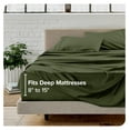 thumbnail image 5 of Luxury 1800 Ultra-Soft Microfiber King Bed Sheets Double Brushed Deep Pockets 4 Piece Set for All Seasons King Cypress, 5 of 9