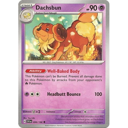 Pokemon Scarlet & Violet Base Set Uncommon Dachsbun #99