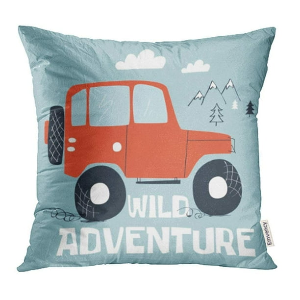 BSDHOME Cute Car for Boy Baby Tee Truck Bunny Sport Driving Pillow