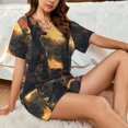 thumbnail image 6 of Womens Pajama Sets With Pocket, Sunset Meditating Doberman Lounge Sets Short Sleeve Sleepwear PJ Sets for Women, 6 of 6