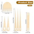 thumbnail image 3 of 7Pack Wood Hand Loom Stick Set Include 5Pcs Wood Weaving Crochet Needle,1Pcs Wooden ,1Pcs Wood Weaving Comb, 3 of 7