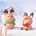 thumbnail image 4 of Lindos adornos navideños de resina, Papá Noel, muñeco de nieve, micropaisaje, accesorios de escritorio en miniatura, adorno, regalo de Año Nuevo, 4 of 5