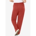 thumbnail image 2 of Woman Within Plus Size Tall 7-Day Knit Ribbed Straight-Leg Pull-On Pants, 2 of 5