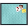 thumbnail image 2 of PinPix 22x18 Custom Cork Bulletin Board Peaks Modern Pattern Aqua Poster Board Has a Fabric Style Canvas Finish, Framed in Peaks Modern Pattern Aqua, by ArtToFrames (PinPix-1790), 2 of 6
