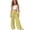 Yellow, variant on Weebloom Girl Wide Leg Pants Uniform Dress Pants Cotton Linen Stylish Casual Pants Soft Elastic Waist Outdoor School Trousers Beach Pants With Pockets Coffee 14-15 Years