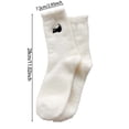 thumbnail image 3 of 6 Pairs Adult Autumn Winter Plush Warm Mid-Calf Socks Thick Socks Cute Embroidery Cat Home Socks, 3 of 4