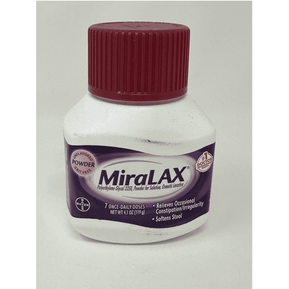 MiraLAX Laxative Reduces Constipation & Irregularity Powder Solution,2-Pack