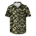 thumbnail image 5 of lcziwo Mens Fashion Camo Hawaiian Shirts Short Sleeve Button Down Tropical Shirt Summer Casual Lapel Beach Tops Vacation Outfits White XXL, 5 of 6