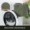 thumbnail image 4 of Alfombra de baño LOCHAS Luxury Shaggy de 60 x 120 cm, color verde salvia, 4 of 7
