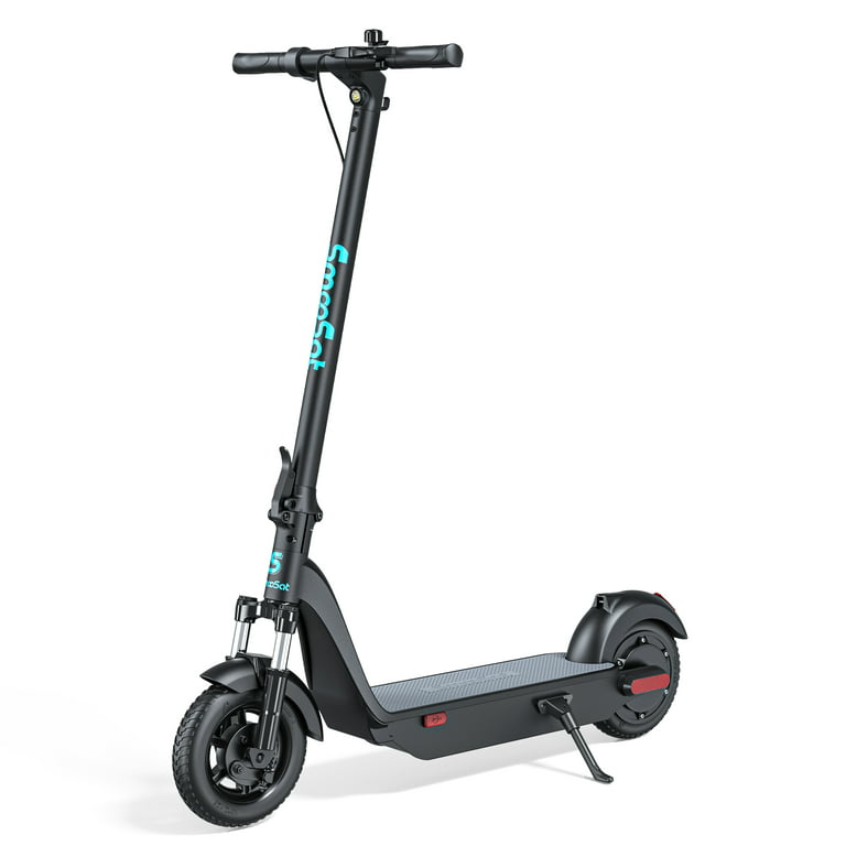 Stien Ekstraordinær Synes SmooSat 500W Electric Scooter for Adults with Front Suspension, 10" Tires,  48V 12Ah Battery, Up to 30 Miles, 18.6 Mph Max Speed on 15° Hill, Black -  Walmart.com