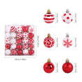 thumbnail image 3 of Lksixu Christmas Tree Ball Ornaments Gift Box Set, 50 Pcs Red & White Shatterproof Glitter Multi-Style Hanging Ball Bauble Sphere, Christmas Decorations Christmas Theme Pendant for Wedding Party, 3 of 6